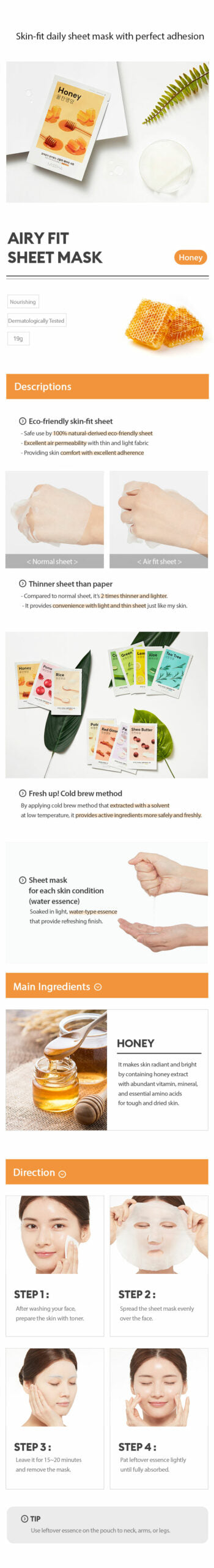 MISSHA Airy Fit Sheet Mask Honey