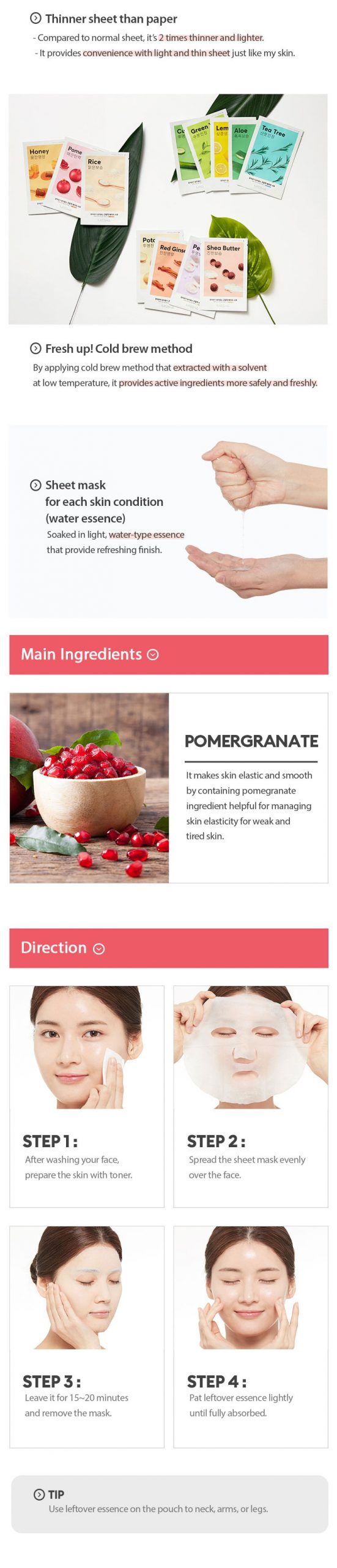 MISSHA Airy Fit Sheet Mask Pomegranate